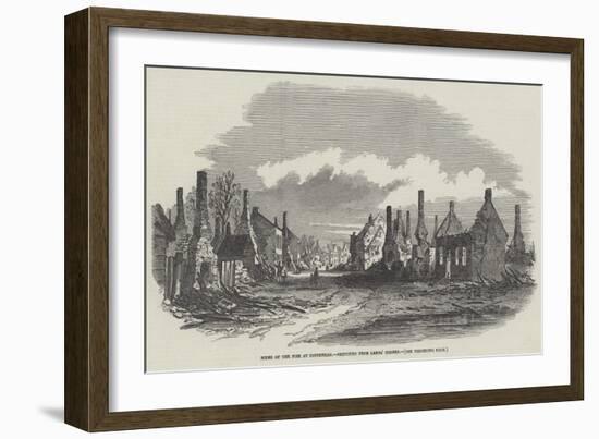 Scene of the Fire at Cottenham, Sketched from Lambs' Corner-null-Framed Giclee Print