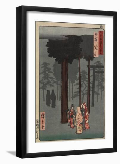 Scene of the Hotohoto Festival of Izumo Shrine, Izumo Province, December 1853-Utagawa Hiroshige-Framed Giclee Print