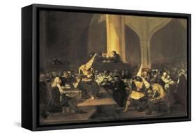 Scene of the Inquisition-Francisco de Goya-Framed Stretched Canvas