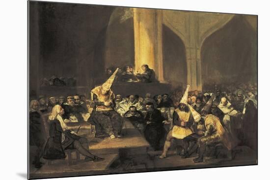 Scene of the Inquisition-Francisco de Goya-Mounted Premium Giclee Print