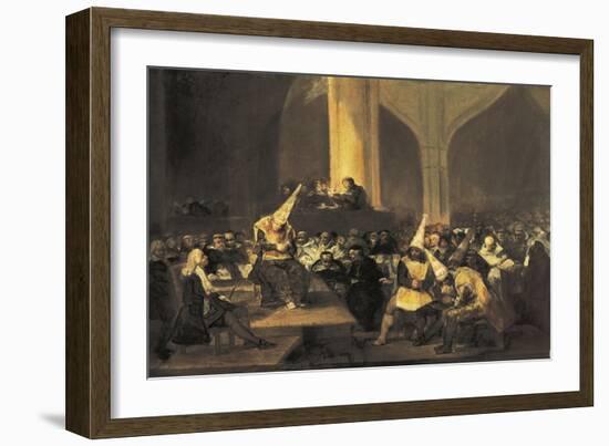 Scene of the Inquisition-Francisco de Goya-Framed Art Print