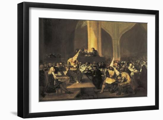 Scene of the Inquisition-Francisco de Goya-Framed Art Print