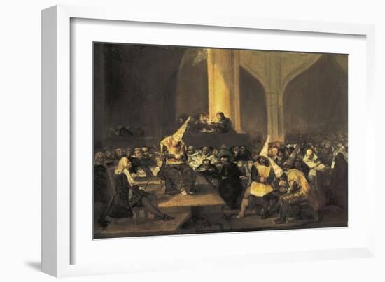 Scene of the Inquisition-Francisco de Goya-Framed Art Print