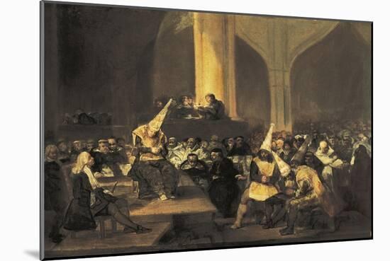 Scene of the Inquisition-Francisco de Goya-Mounted Art Print