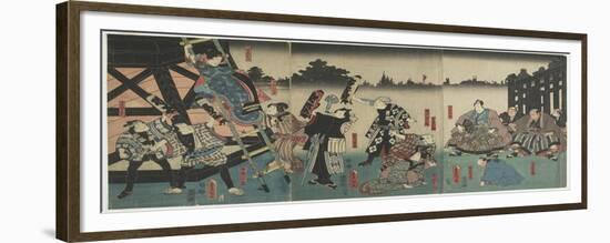 Scene of the Kabuki Play Based on the Yaoya Oshichi Story, 1847-1852-Utagawa Kunisada-Framed Giclee Print