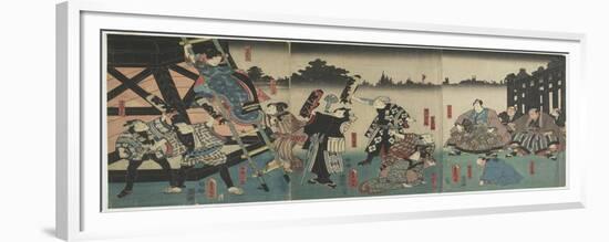 Scene of the Kabuki Play Based on the Yaoya Oshichi Story, 1847-1852-Utagawa Kunisada-Framed Giclee Print