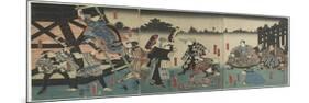 Scene of the Kabuki Play Based on the Yaoya Oshichi Story, 1847-1852-Utagawa Kunisada-Mounted Giclee Print