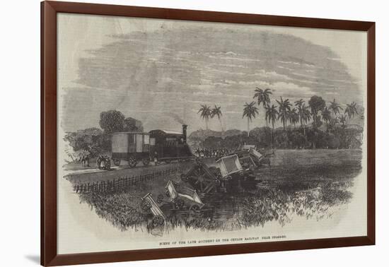 Scene of the Late Accident on the Ceylon Railway Near Colombo-null-Framed Giclee Print