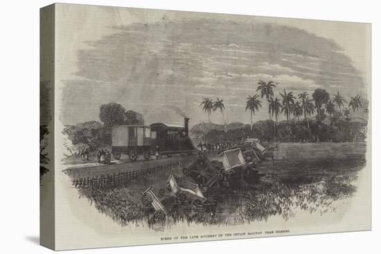 Scene of the Late Accident on the Ceylon Railway Near Colombo-null-Stretched Canvas