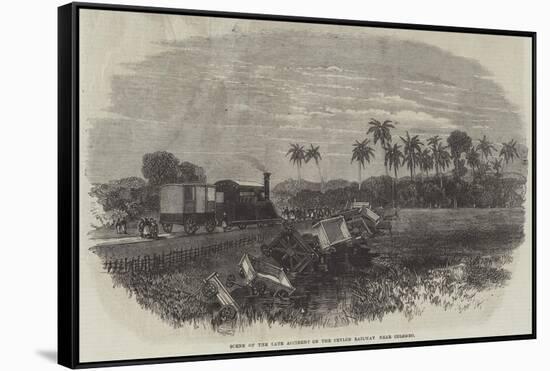 Scene of the Late Accident on the Ceylon Railway Near Colombo-null-Framed Stretched Canvas