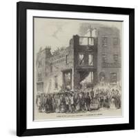 Scene of the Late Fatal Explosion of Fireworks at Lambeth-null-Framed Giclee Print