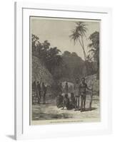 Scene of the Murder of Bishop Patteson, Santa Cruz, Pacific Ocean-null-Framed Giclee Print