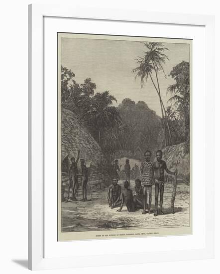 Scene of the Murder of Bishop Patteson, Santa Cruz, Pacific Ocean-null-Framed Giclee Print