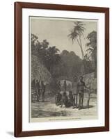 Scene of the Murder of Bishop Patteson, Santa Cruz, Pacific Ocean-null-Framed Giclee Print