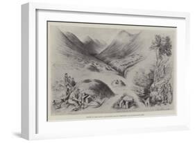 Scene of the Newly Discovered Mound Dwellings at Auchingaich Glen-William A. Donnelly-Framed Giclee Print