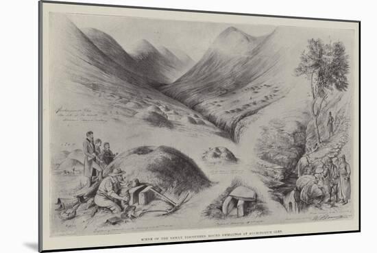 Scene of the Newly Discovered Mound Dwellings at Auchingaich Glen-William A. Donnelly-Mounted Giclee Print