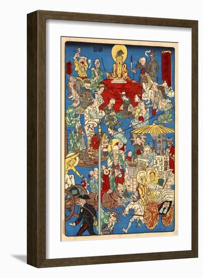 Scene of the Other World, No. 4-Kyosai Kawanabe-Framed Giclee Print