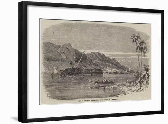 Scene of the Recent Earthquake in Japan, Sinking of The Diana-null-Framed Giclee Print
