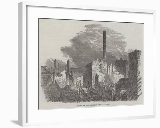 Scene of the Recent Fire at York-null-Framed Giclee Print