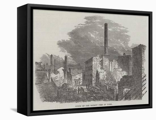 Scene of the Recent Fire at York-null-Framed Stretched Canvas