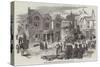 Scene of the Riot at Wigan, the Royal Hotel, November 1853-null-Stretched Canvas