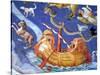 Scene of the Zodiac Including a Galleon, Detail from the Vault of the "Sala Del Mappamondo"-Giovanni De' Vecchi-Stretched Canvas
