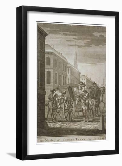 Scene of Thomas Thynne's Murder in Pall Mall, Westminster, London, 1682-James Basire I-Framed Giclee Print