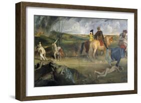 Scene of War in the Middle Ages, c.1865-Edgar Degas-Framed Giclee Print