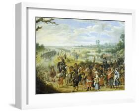 Scene of War: Population Fleeing before Enemy-Sebastian Vrancx-Framed Giclee Print