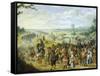 Scene of War: Population Fleeing before Enemy-Sebastian Vrancx-Framed Stretched Canvas