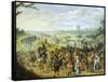 Scene of War: Population Fleeing before Enemy-Sebastian Vrancx-Framed Stretched Canvas