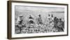 Scene on a pineapple plantation, with harvested pineapples, Hawaii, c.1910-25-null-Framed Photographic Print