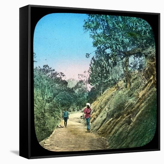 Scene on a Road, Murree, India, Late 19th or Early 20th Century-null-Framed Stretched Canvas