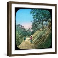 Scene on a Road, Murree, India, Late 19th or Early 20th Century-null-Framed Giclee Print