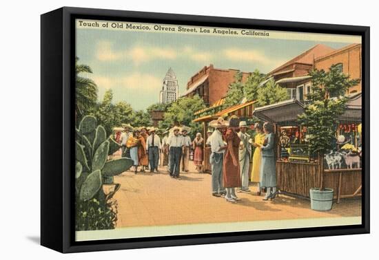 Scene on Olvera Street, Los Angeles, California-null-Framed Stretched Canvas