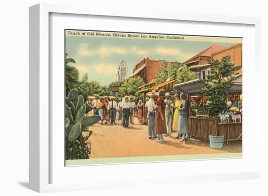 Scene on Olvera Street, Los Angeles, California-null-Framed Art Print