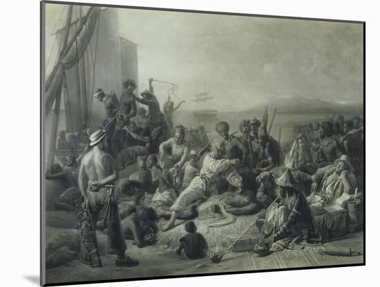 Scene on the Coast of Africa, Engraved by Wagstaff, London, 1844-Francois Auguste Biard-Mounted Giclee Print