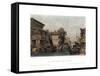 Scene on the Honan Canal, Near Canton, China, C1840-James B Allen-Framed Stretched Canvas