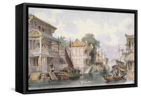 Scene on the Horan Canal Near Canton, C.1850-Thomas Allom-Framed Stretched Canvas