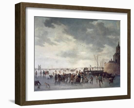 Scene on the Ice Near Dordecht-Jan Van Goyen-Framed Giclee Print