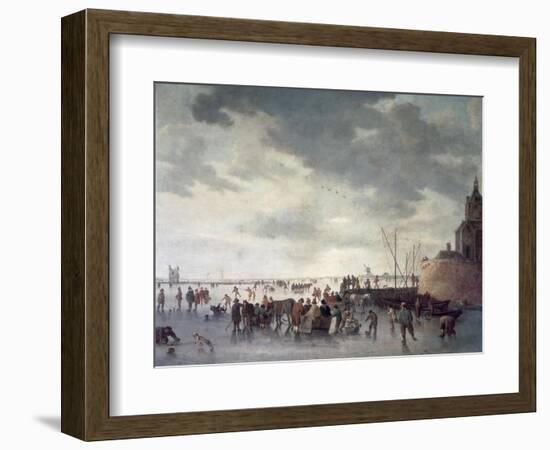 Scene on the Ice Near Dordecht-Jan Van Goyen-Framed Giclee Print