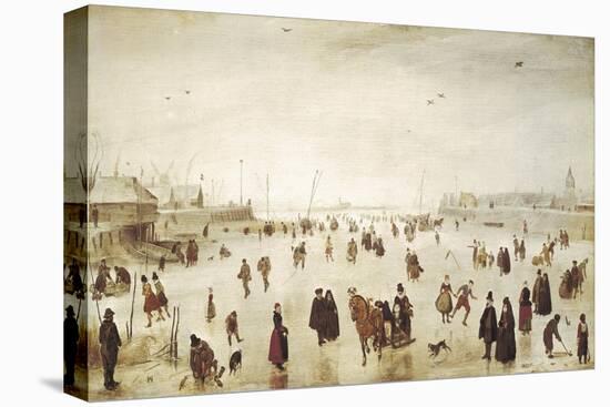 Scene on the Ice-Hendrik Avercamp-Stretched Canvas