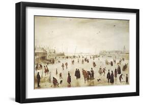 Scene on the Ice-Hendrik Avercamp-Framed Art Print
