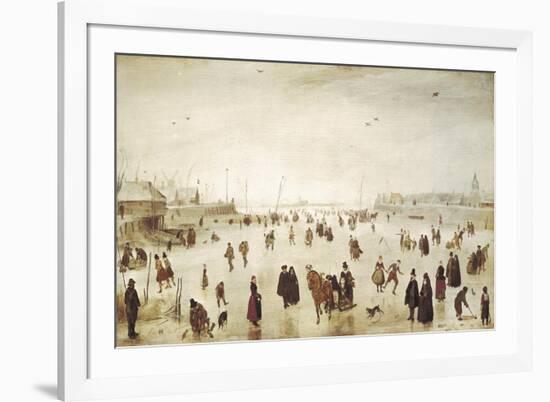 Scene on the Ice-Hendrik Avercamp-Framed Premium Giclee Print