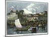 Scene on the River at Canton, China, C1840-null-Mounted Giclee Print