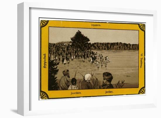 Scene on the River Jordan, Palestine-null-Framed Art Print