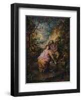 'Scene Pastorale', c1710-Jean-Antoine Watteau-Framed Giclee Print