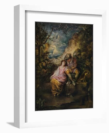 'Scene Pastorale', c1710-Jean-Antoine Watteau-Framed Giclee Print