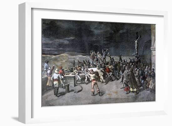 Scene Seven, the Rescue, from the Play Maitre D'Armes, Port of Saint-Martin, 1892-Henri Meyer-Framed Giclee Print