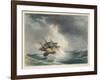 Scene Two: The Sailing Vessel Runs into Rough Seas-P.e. Lawrence-Framed Art Print